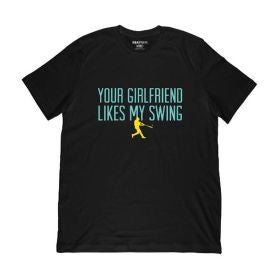 Baseball Lifestyle Youth Your Girlfriend Likes My Swing Tee Shirt