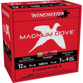 Winchester Magnum Dove 12 Gauge 2.75" 1-1/4 oz 7-1/2 + 9 Shot Blend Shotshells (25 Rounds)