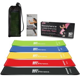 Xprt Fitness Resistance Loop Bands Set Elastic Exercise Bands Set of 5