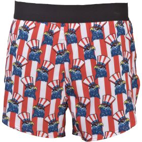 Aeroline Men's Stars and Stipes 4" Inseam Printed Running Shorts