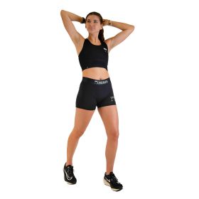 Chickn Legs Women's 3" Compression Shorts Black