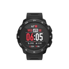 Itouch Explorer Smartwatch: Black Case and Black Silicone Strap