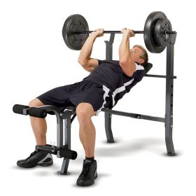Marcy MD-2082W Mid Width Bench + 100 Weight Set