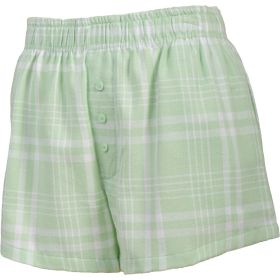 Canyon Creek Women's Aqua Woven Plaid Pull-On Shorts