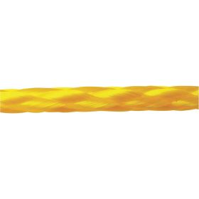 Unified Marine Multi-Purpose Hollow Braid Polypropylene Cordage, Yellow 1/4 in x 100 ft