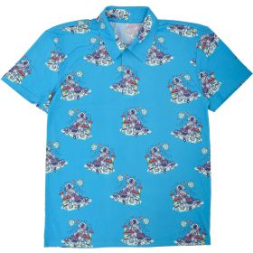 Aeroline Boys' Blue Astronaut Grill Printed Polo