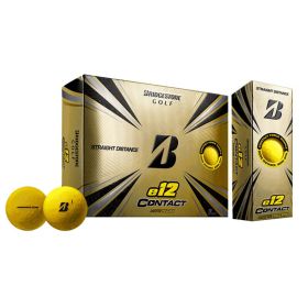 Bridgestone E12 Contact Matte Yellow 12 Pack Golf Balls