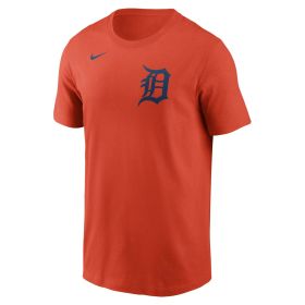 Nike Men's Detroit Tigers Orange Wordmark Short Sleeve T-Shirt