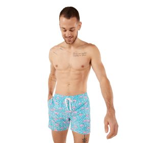 Chubbies Men's Domingos Are For Flamingos Stretch Zipper Pocket Swim Trunks