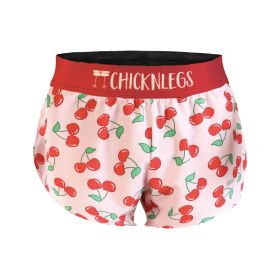 Chicknlegs Women's Cherries 1.5" Split Shorts