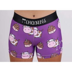 Chicknlegs Women's Choccy Cows 3" Compression Shorts