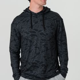 Burlebo Men's Black Camo Performance Hoodie