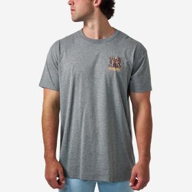 Burlebo Men's Camo Duck Dog Dark Heather Grey Short Sleeve Tee