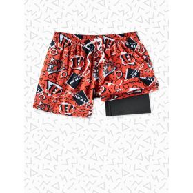 Chubbies Men's The Bengals Game Day Fit NFL Lined Classic Swim Trunk