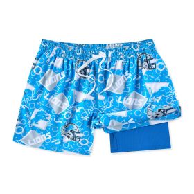 Chubbies Men's The Lions Game Day Fit NFL Lined Classic Swim Trunk