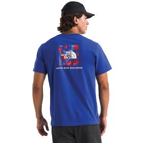 North Face Men's Red, White, & Blue Regular Short-Sleeve Tee