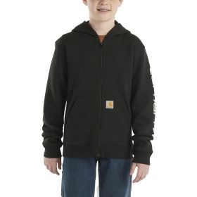 Carhartt Boys' Long Sleeve Full-Zip Logo Sweatshirt