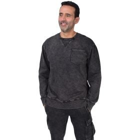 Bison Ridge Men's Washed Everest Crew Fleece Top