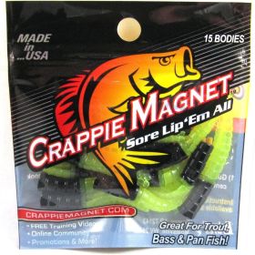 Crappie Magnet Crappie Magnet 15-Piece Body Pack Chartreuse/Pink