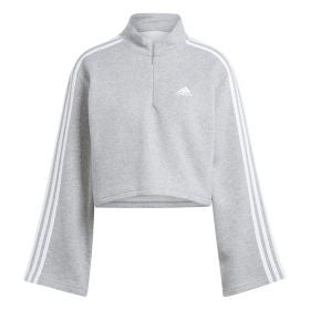 adidas Women's Essentials 3-Stripes Fleece Quarter-Zip Sweatshirt
