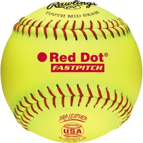 Rawlings ASA NFHS 11 inch Red Dot Leather Softballs