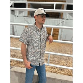 Burlebo Men's Classic Deer Camo Performance Western Short-Sleeve Shirt