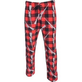 Canyon Creek Men's Buffalo Plaid Gun Print Plush Fleece Lounge Pants