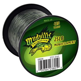 Muddville Catmaster 25 lb Green Freshwater Monofilament Catfish Fishing Line, 420 Yards