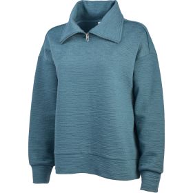 Rbx Women's Jacquard Textured 1/4 Zip Mock