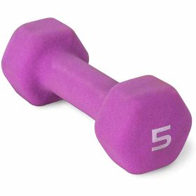 Cap 5 lb. Purple Neoprene Dumbbell