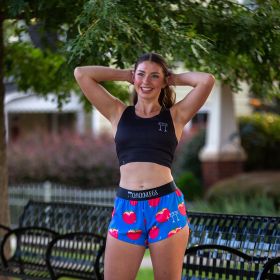 Chicknlegs Women's Juicy Peaches 1.5" Split Shorts