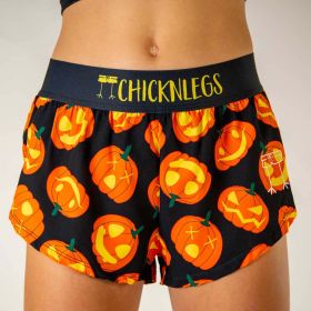 Chicknlegs Women's Pumpkins 1.5" Split Shorts