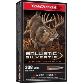 Winchester 308 168-Grain Ballistic Silvertip Rifle Ammunition