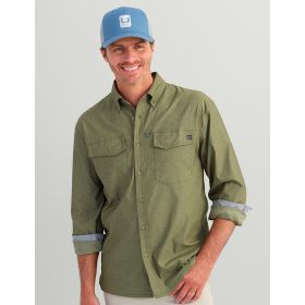 Huk Men's Hawser Tech Lightweight Flannel Button-Down Shirt