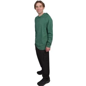 Bison Ridge Men's Tall Aspen Acid Wash Waffle Long-Sleeve Hoodie