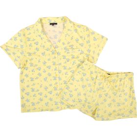 Canyon Creek Women's Floral Knit Short Notched Lounge Set