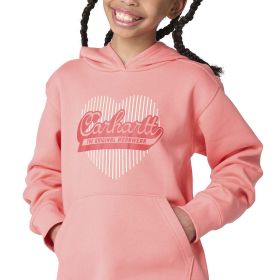 Carhartt Girl's Shell Pink Long Sleeve Heart Logo Sweatshirt