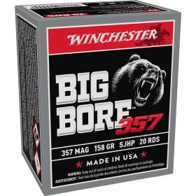Winchester Big Bore .357 Magnum 158-Grain SJHP Handgun Ammunition (20 Rounds)