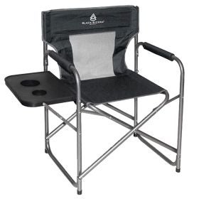 Black Sierra Mesh Director's Chair With Table