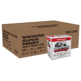 Winchester 12-Gauge Super-Target Trap & Sporting Clays Shotshells, 2-3/4  1-1/8 oz, 8 Shot