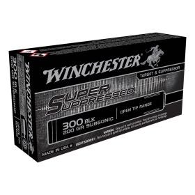 Winchester Super Suppressed 300 Blackout 200-Grain Subsonic Open Tip Range Rifle Ammunition (20 Rounds)