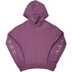 Ebb & Flow Girls' Embroidered Bows Fleece Hoodie