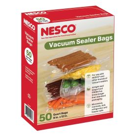 Nesco 50-Count Quart Size Pre-Cut Vacuum Sealer Bags