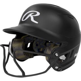 Rawlings Mach Hi-Viz 1-Tone Matte Batting Helmet with Attached Face Guard