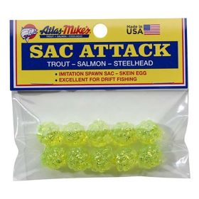 Atlas Sac Attack Orange Salmon, Steelhead & Trout Egg Cluster Bait (10/Bag)