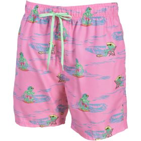 Canyon Creek Men's Pink Iguana Surf 6" Inseam Classic Swim Trunk