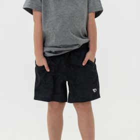 Burlebo Boys' Black Camo Athletic Short