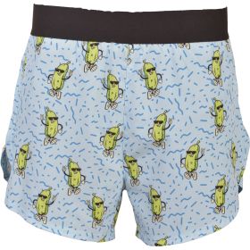 Aeroline Men's Blue Running Pickle 4" Inseam Printed Running Shorts