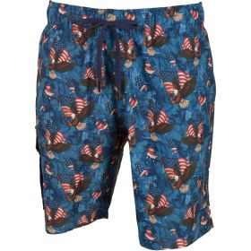 Canyon Creek Men's Proud Eagles Camo Americana 9" Inseam Swim Trunk with Cargo Pocket