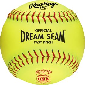 Rawlings 12-Inch Pro Leather Dream Seam USA Stamp Softballs 1 Dozen